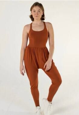 Imbodhi Bodhi Jumper Jumpsuit Romper Rust Clay Redwood Butter Soft Size XS